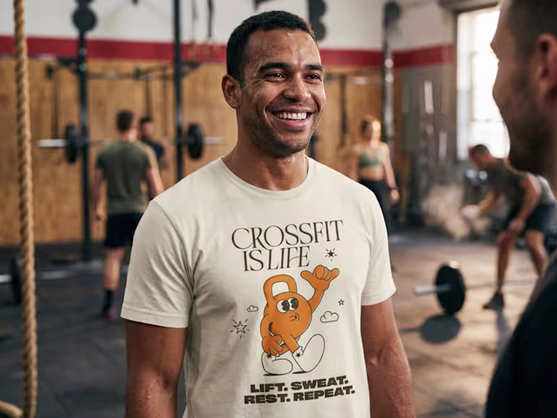 Cover image for Custom T‑shirt design for CrossFit