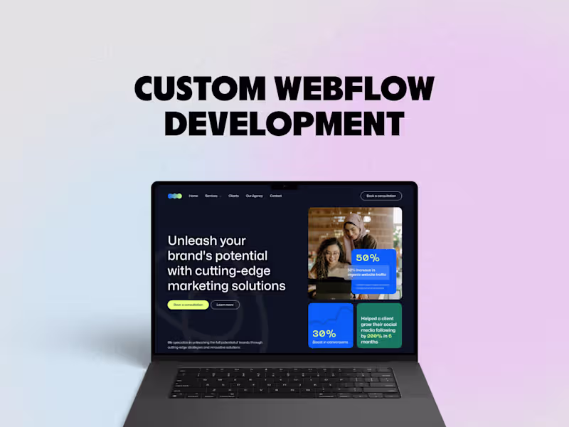 Cover image for Webflow Custom Development