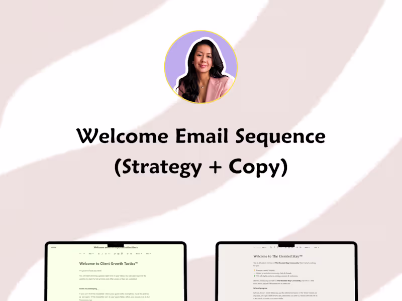 Cover image for Welcome Email Sequence (Strategy + Copy)