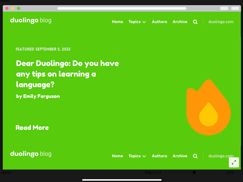 Cover image for Duolingo Website Blog- Case Study