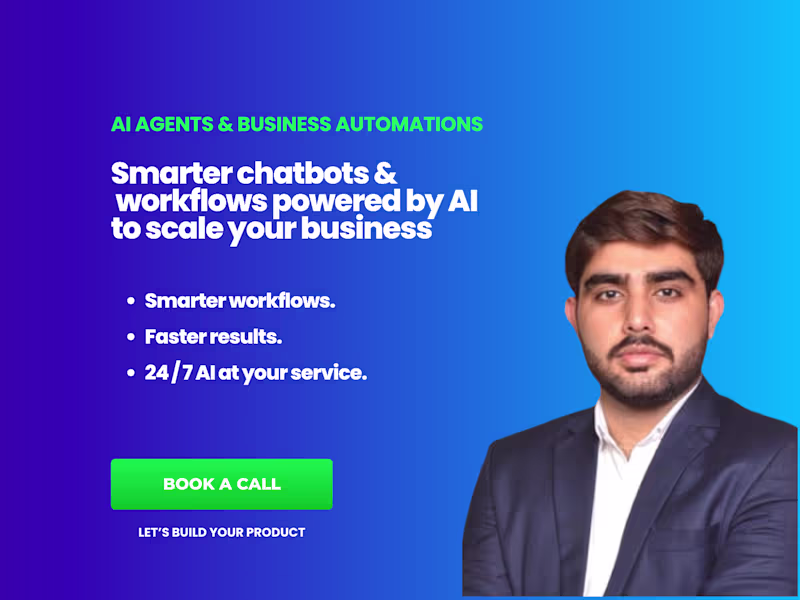 Cover image for AI Agents & Workflow Automation | Chatbot Integration
