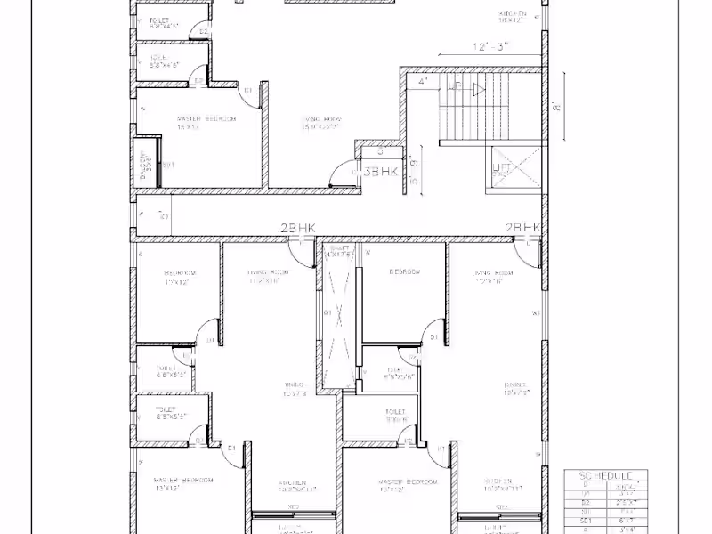 Cover image for 50x60 residential space AutoCAD drawing and elevation 