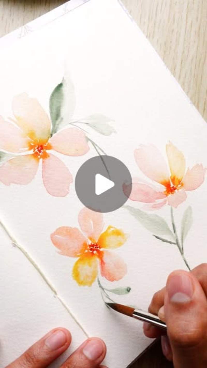 Cover image for IG Reel: Loose Floral Watercolor Painting Process