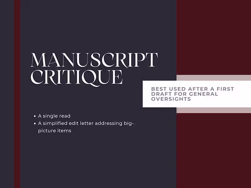 Cover image for Manuscript Critique