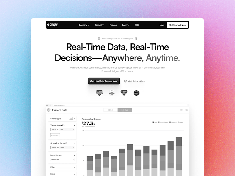 Cover image for Redesign of Grow website