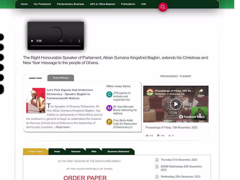 Cover image for Parliament.gh