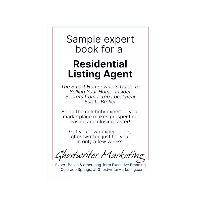 Cover image for Real Estate Book Ghostwriting Sample