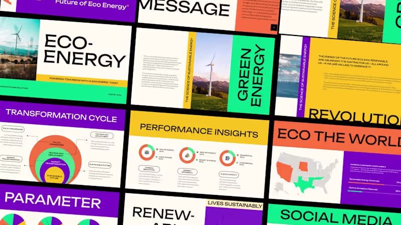 Cover image for Renewable Energy Investor Presentation Design