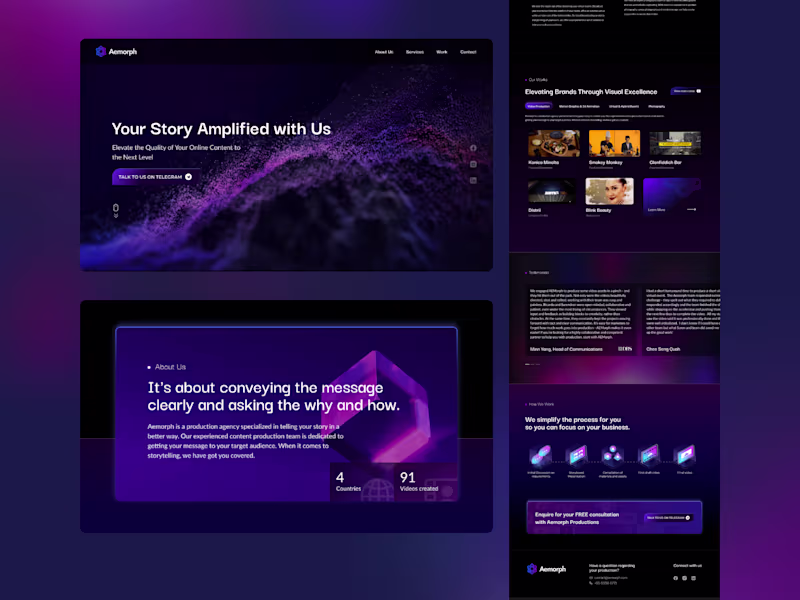 Cover image for My work as a UI/UX Designer on Aemorph’s website rebranding,...