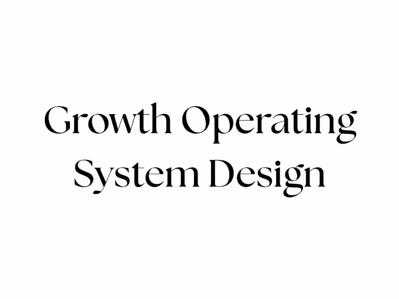 Cover image for Growth Operating System Design: Designing growth operating s...