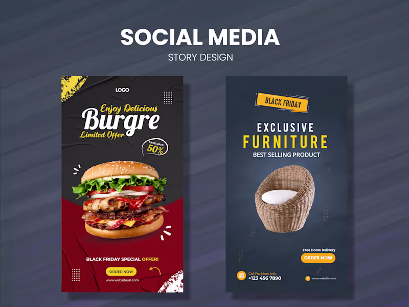 Cover image for I will design creative Instagram and Facebook story designs