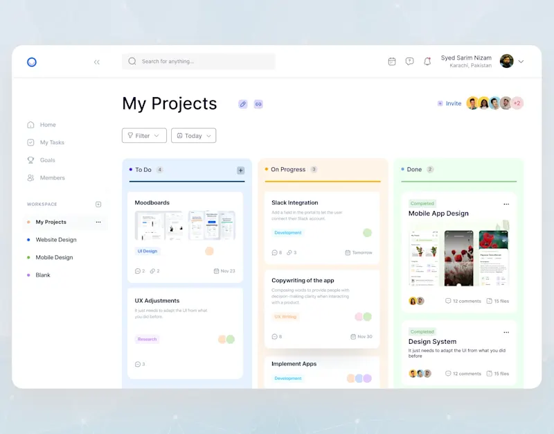Cover image for Project Management SaaS UI