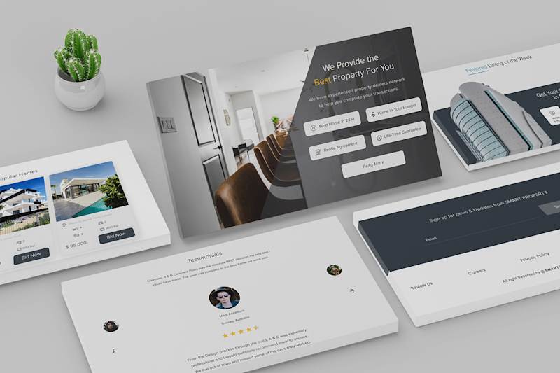 Cover image for Real Estate Landing Page UI UX Design case Study :: Behance
