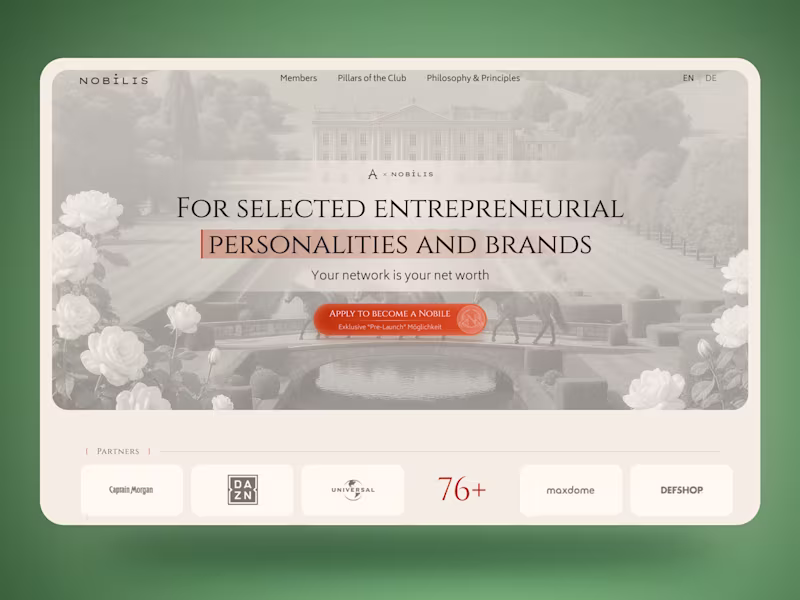 Cover image for Luxury Private Club Website Design

Designed