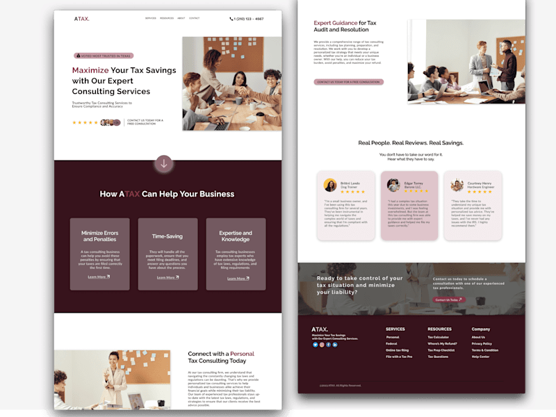 Cover image for Webflow - Tax Consulting Landing Page