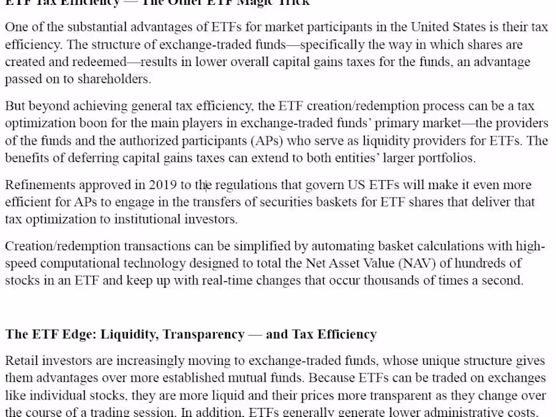 Cover image for ETF Tax Efficiency