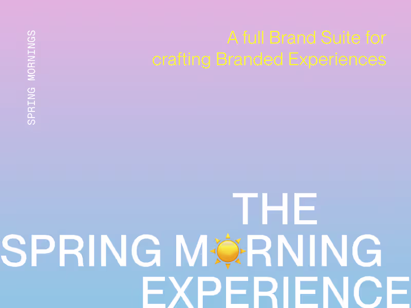 Cover image for 🌤️ The Spring Morning Experience - Full Brand Suite✨