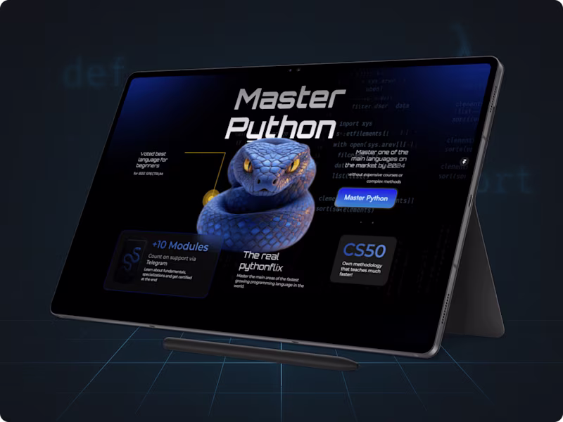 Cover image for The First Python Landing page