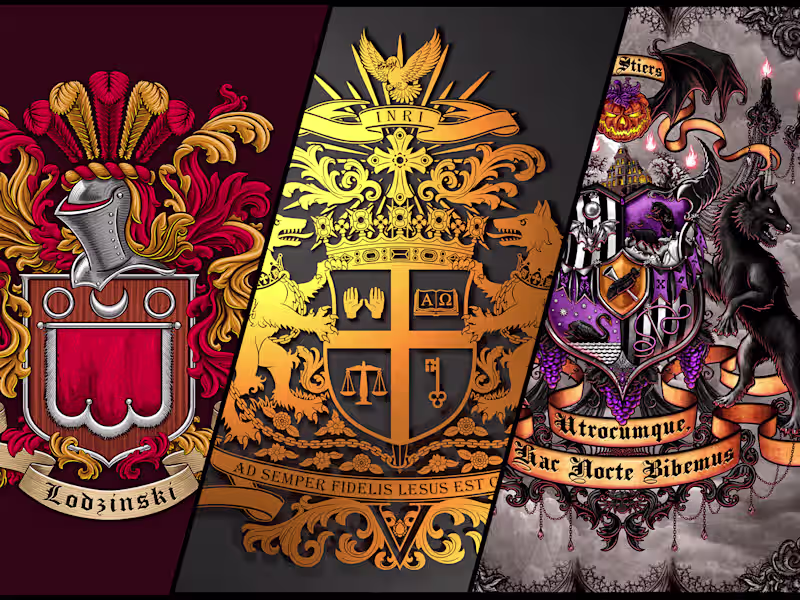 Cover image for Coat of Arms, Family Crest, or Emblem Logo Design