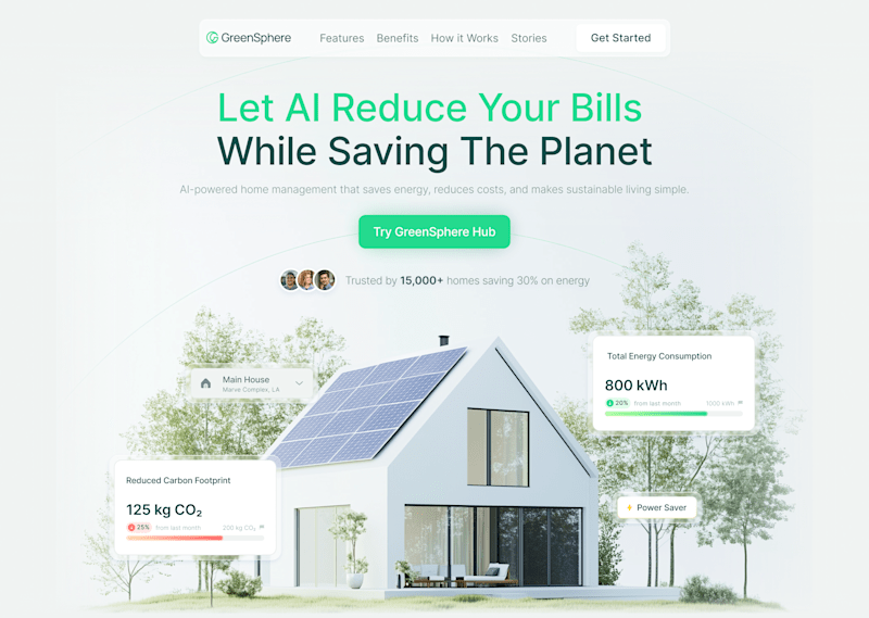 Cover image for GreenSphere: Framer Website, Dashboard, Motion, and Branding.