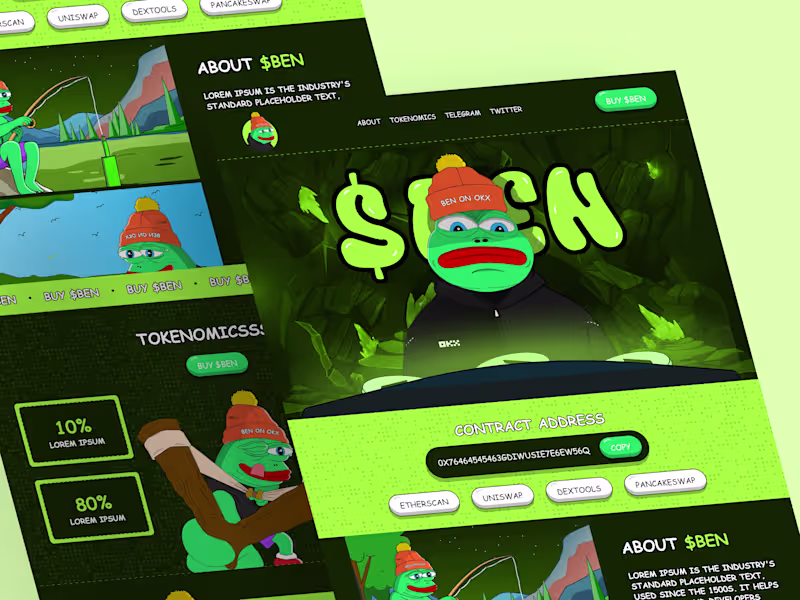 Cover image for Memecoin Mascot and Website Design