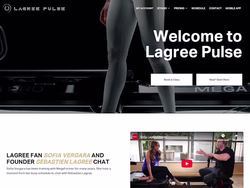 Cover image for Lagree Pulse – Boutique Fitness Booking Platform