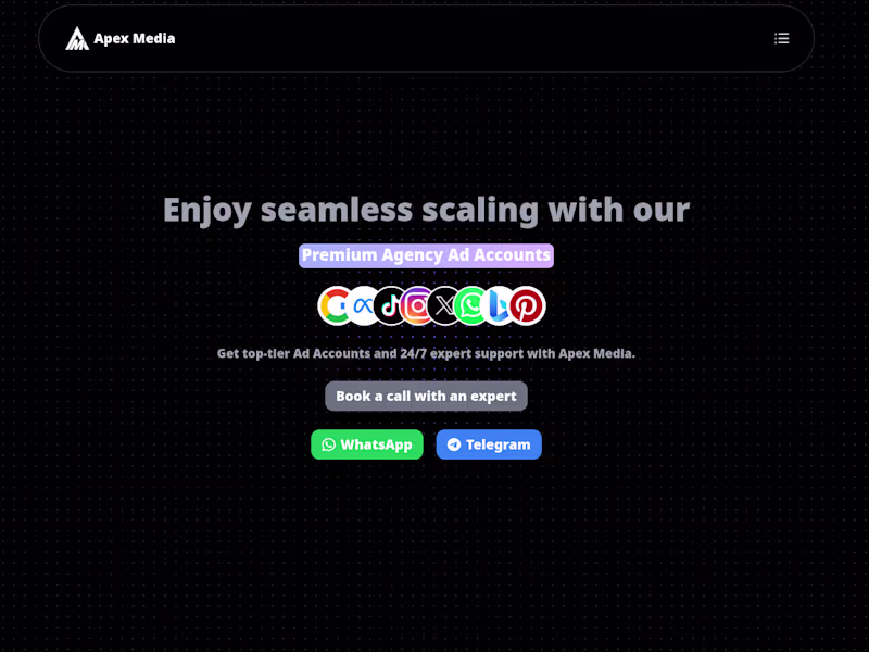 Cover image for Apex Media - NextJS Landing Page