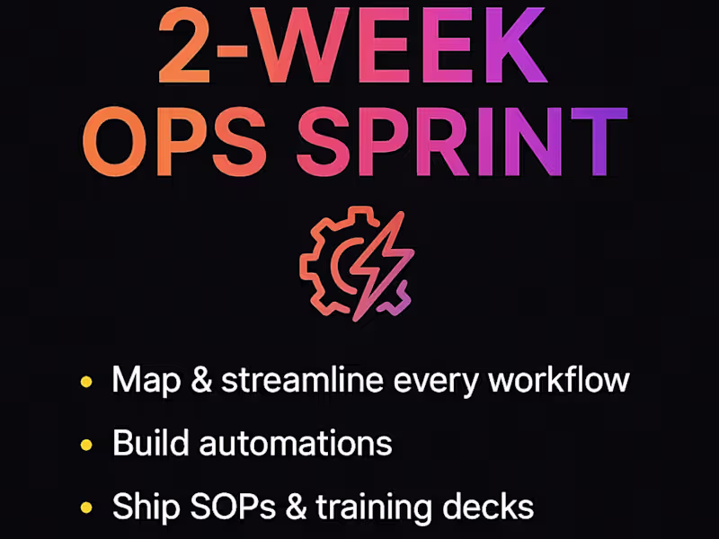 Cover image for 2-Week Ops Sprint