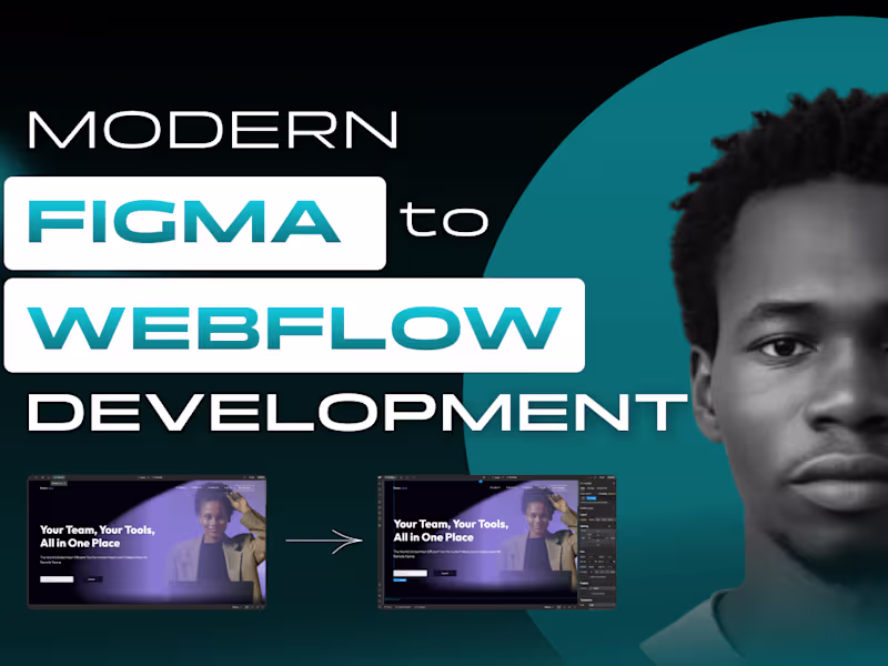 Cover image for I will develop a modern Webflow website designed in Figma