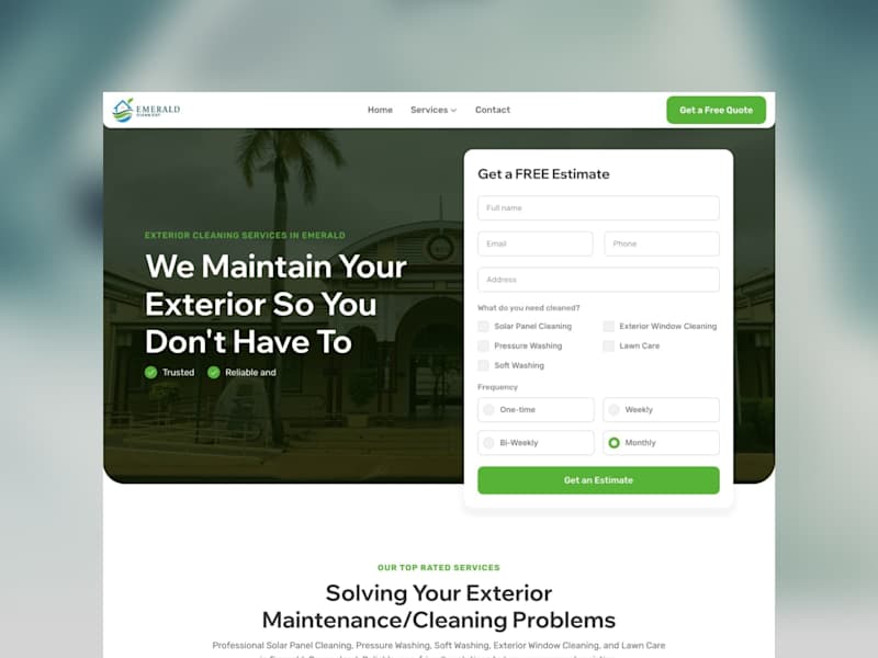 Cover image for Cleaning Service Framer Website