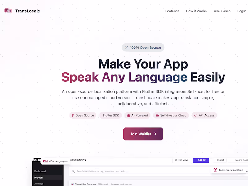 Cover image for Fullstack Development of Translocale.io