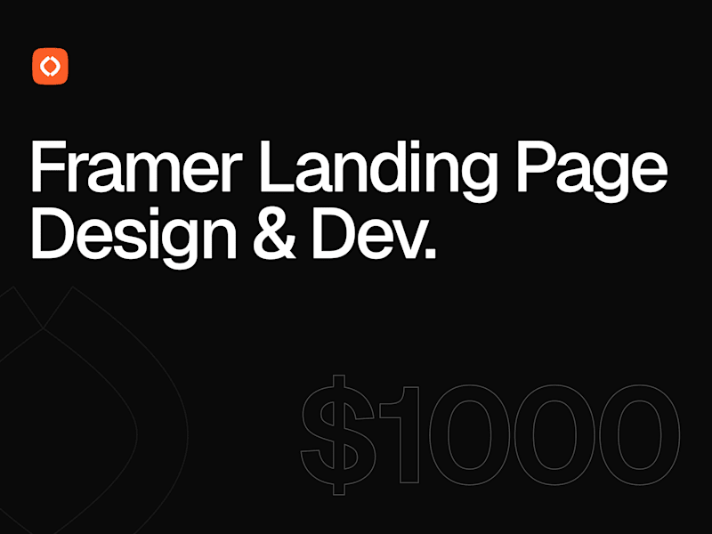 Cover image for Framer Landing Page - Design & Development