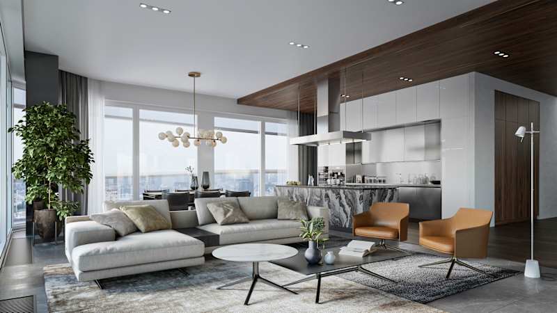 Cover image for Open-Plan Living Space Design & Visualization