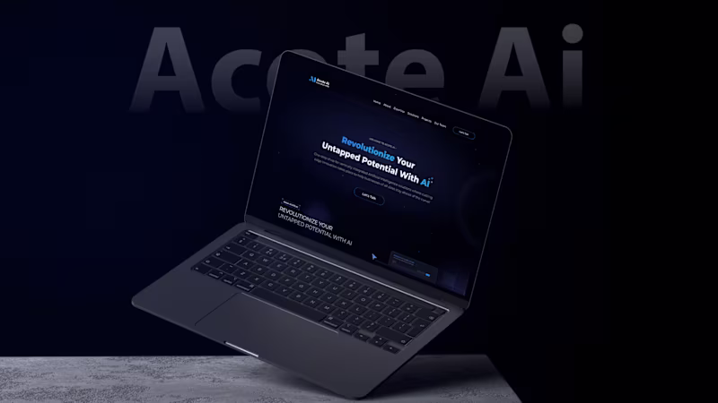 Cover image for Acote Ai Innovation Hub Website UI/UX Design