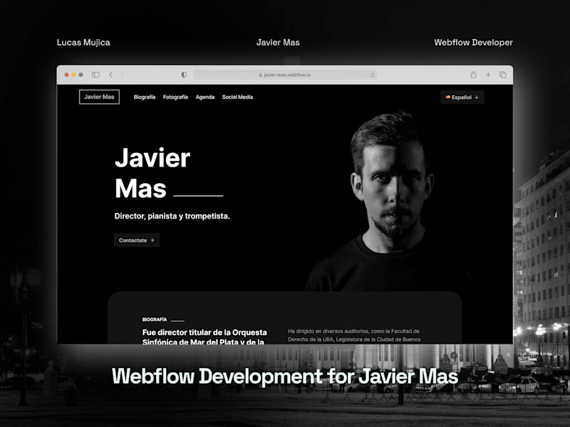 Cover image for Webflow Development for Javier Mas