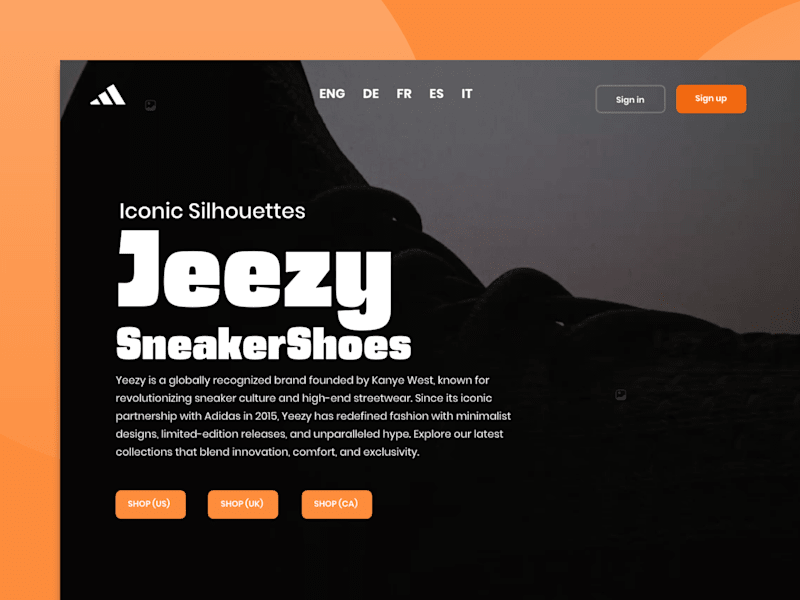 Cover image for Jeezy Sneaker Shoes Hero Header UI