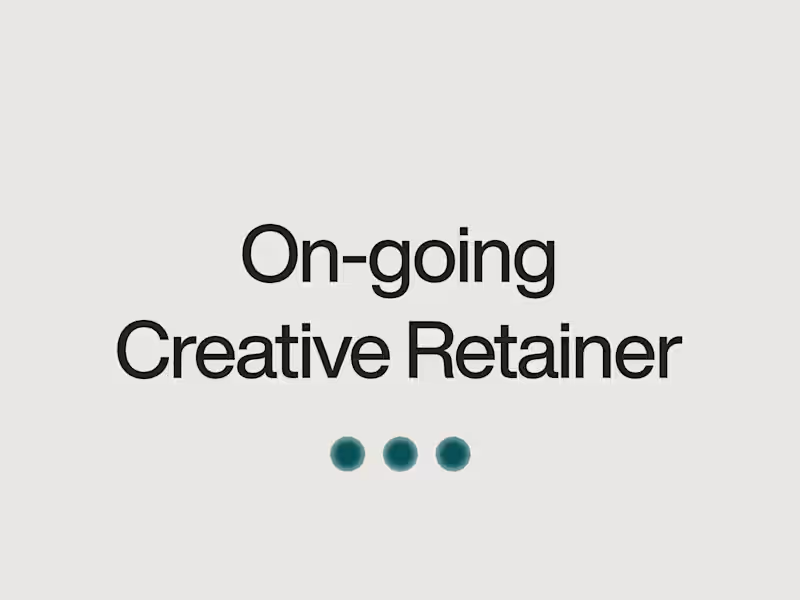 Cover image for On-going Creative Retainer