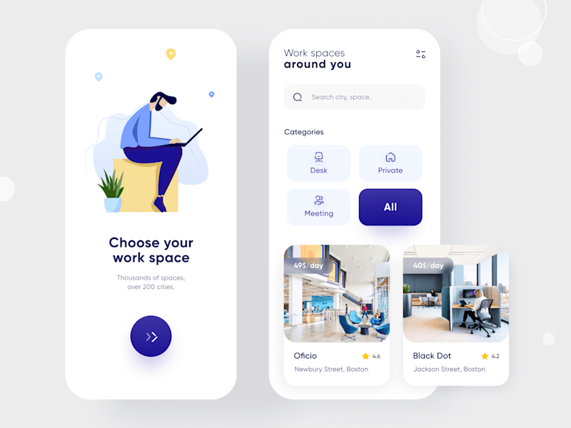 Cover image for App Design - Coworking Spac