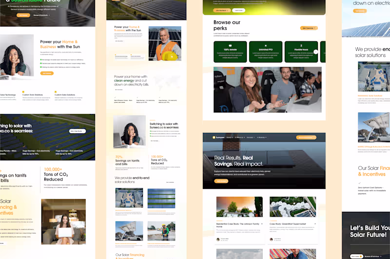 Cover image for Sunnysea Solar website design