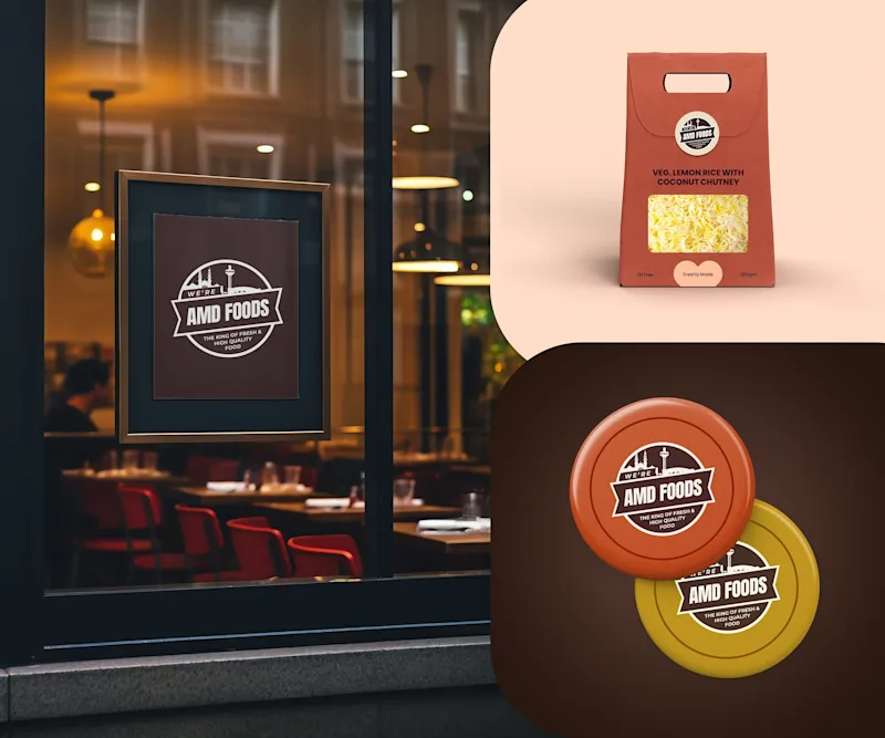 Cover image for AMD Foods Logo and Brand Design