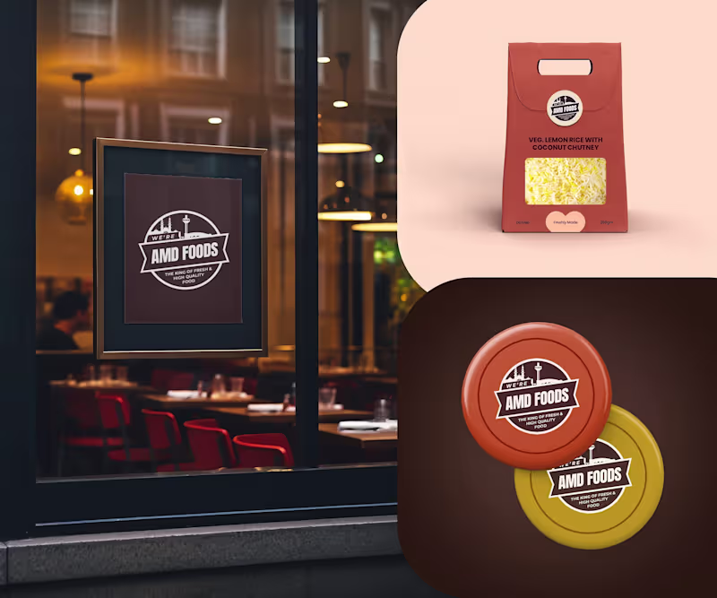 Cover image for AMD Foods Logo and Brand Design