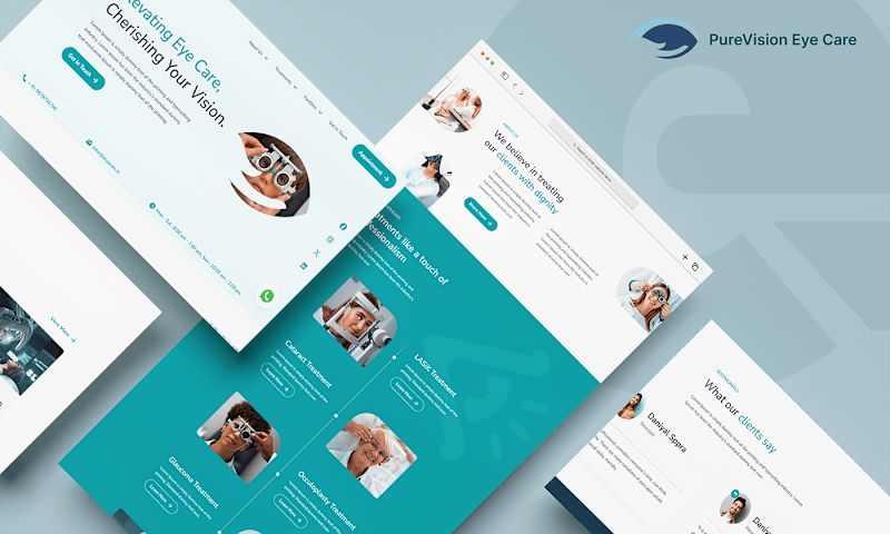 Cover image for PureVision Eye Care Clinical Website :: Behance