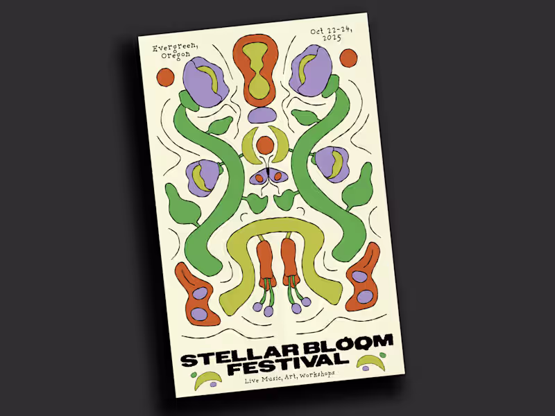 Cover image for POSTER DESIGN & ILLUSTRATION FOR STELLAR BLOOM FESTIVAL