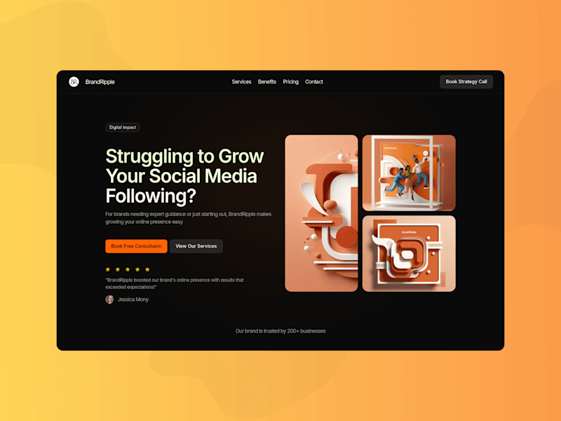 Cover image for BrandRipple - Framer Website for Agencies