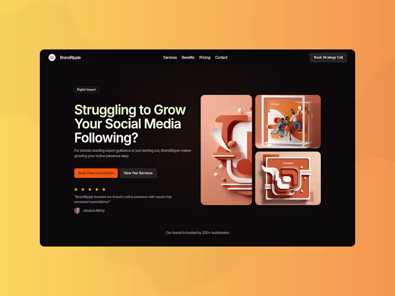 Cover image for BrandRipple - Framer Website for Agencies