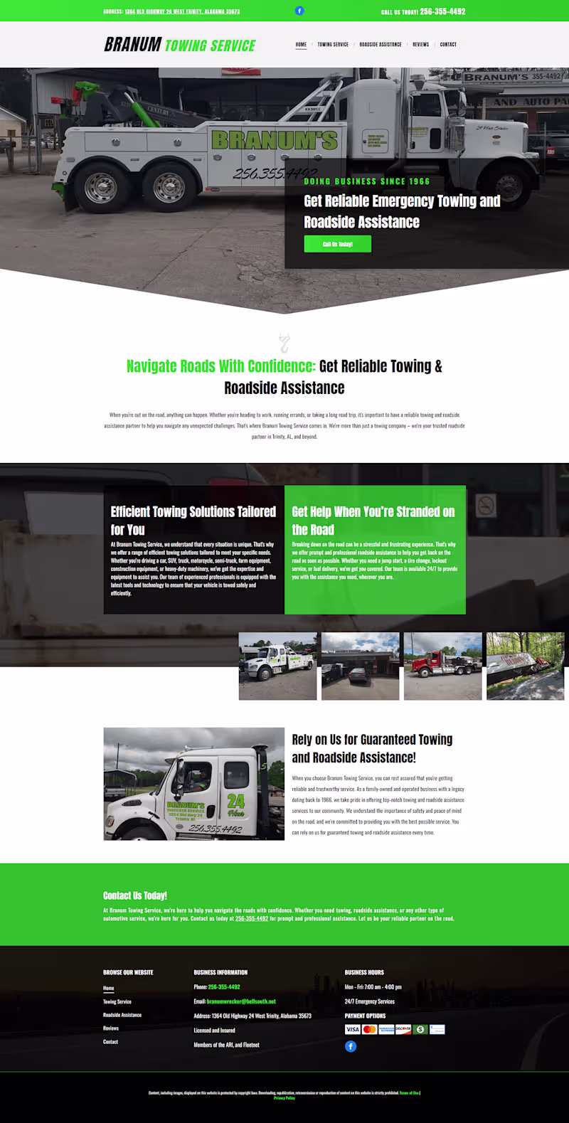 Cover image for Branum Towing Service Web Development