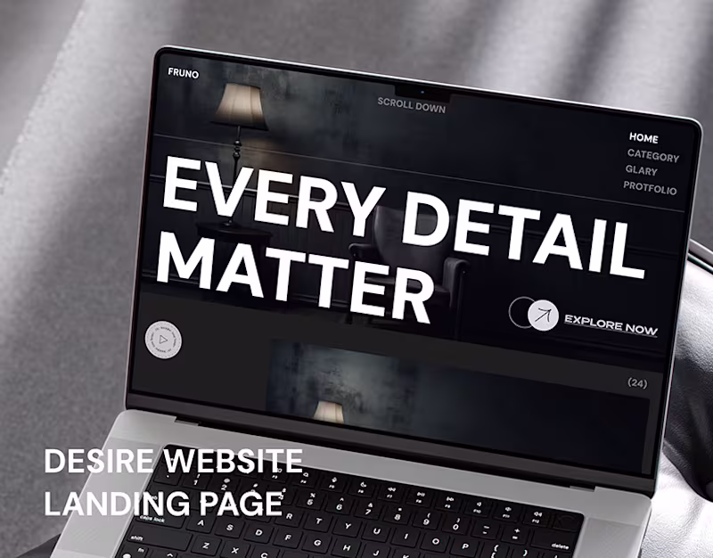 Cover image for Desire| Furniture website landing page design :: Behance