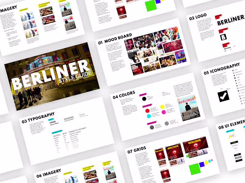 Cover image for Creating a modern unique brand and brand guidelines