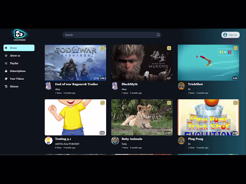 Cover image for Vidsphere