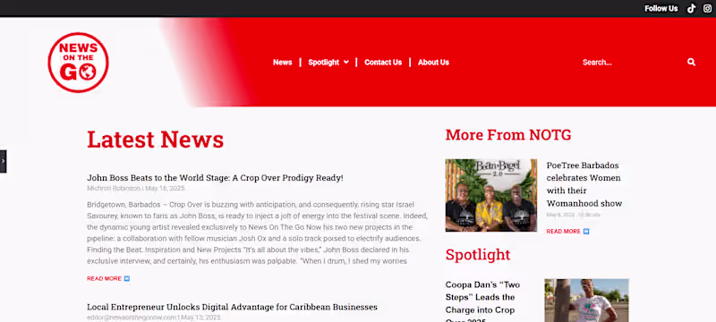 Cover image for News Media Platform for Caribbean Audiences